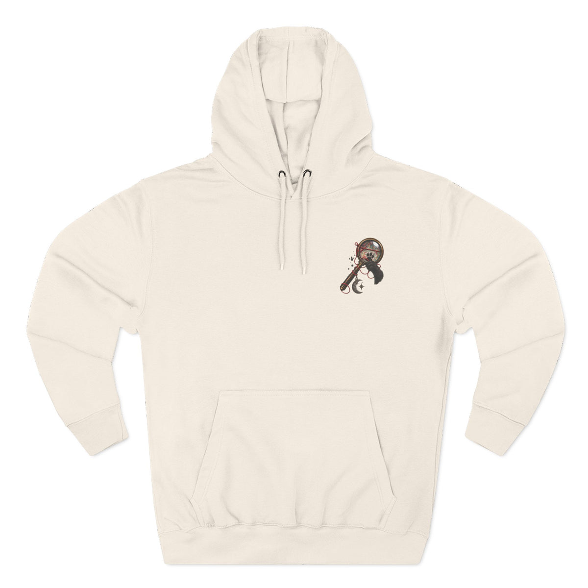 Detective Collage Hoodie — Vintage Mystery Photos & Magnifying Glass Graphic