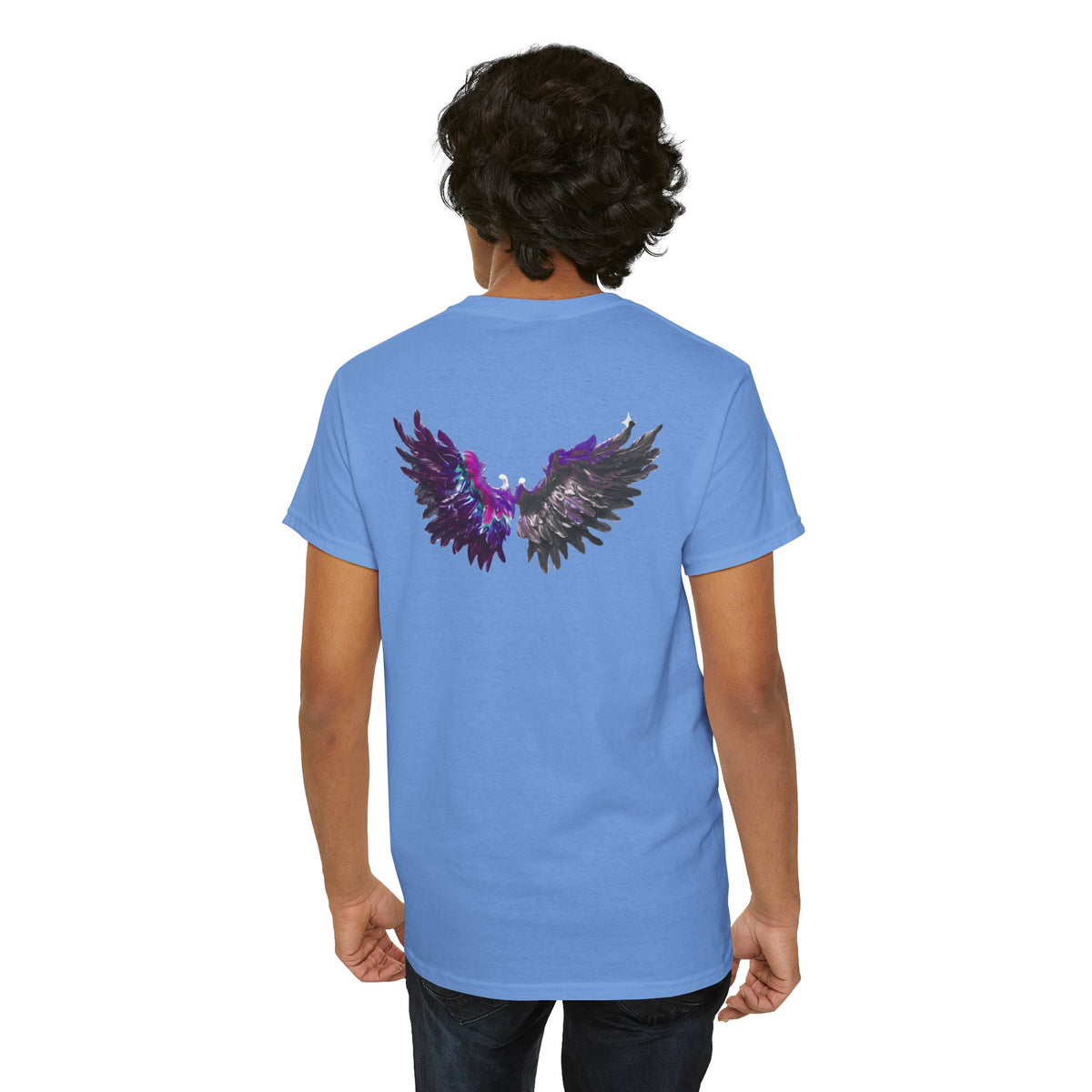 Free Spirit Tee — Purple Galaxy Wings Graphic T-Shirt