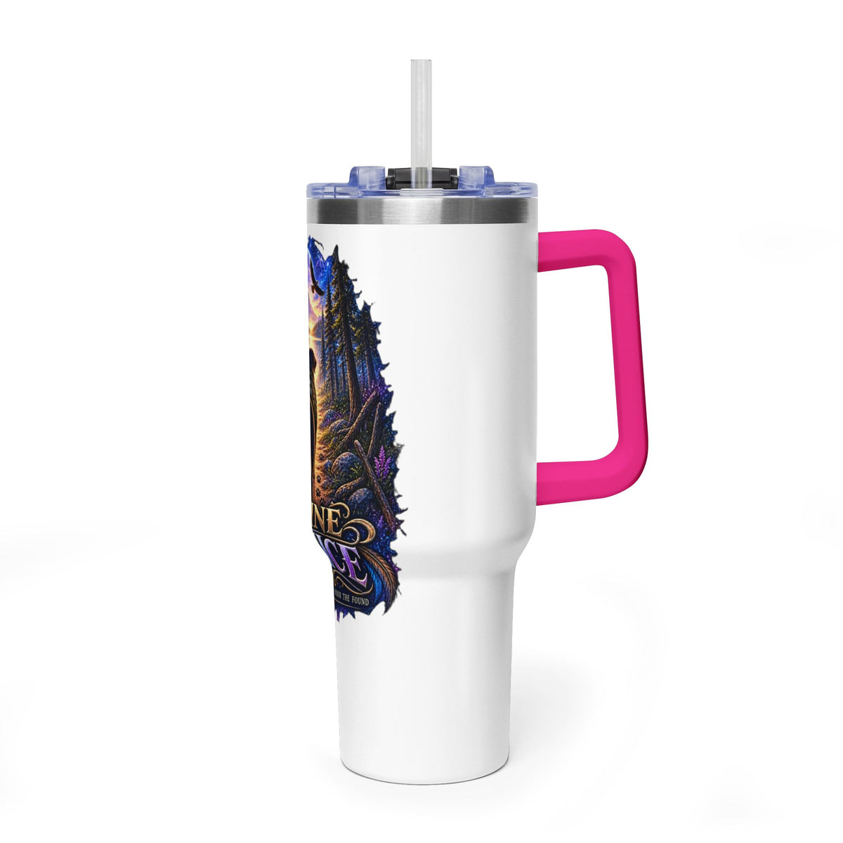 40oz Vacuum Tumbler – “Divine Justice” Support the mission