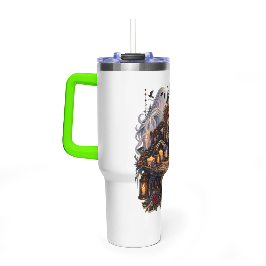 40oz Halloween Witch & Ghost Tumbler – Spooky Cottage Thermal Travel Mug