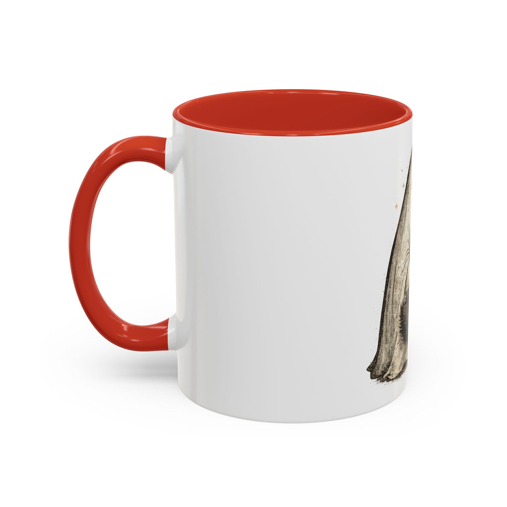 Ghost Hug Mug — Cute Ghost Holding Black Cat Accent Coffee Mug (11/15oz)