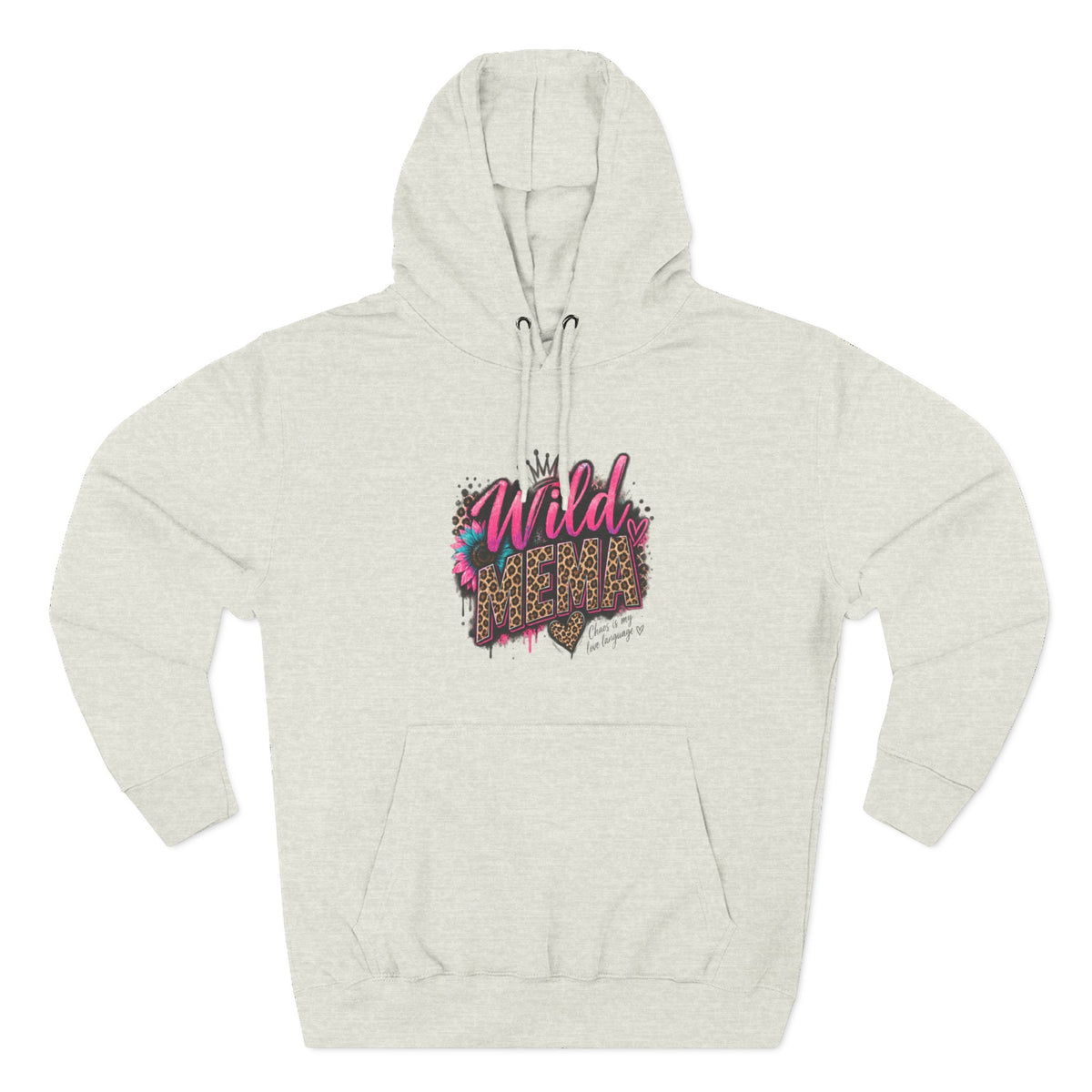 Wild Heart MEMA Leopard Print Hoodie — Women’s Trendy Graphic Pullover