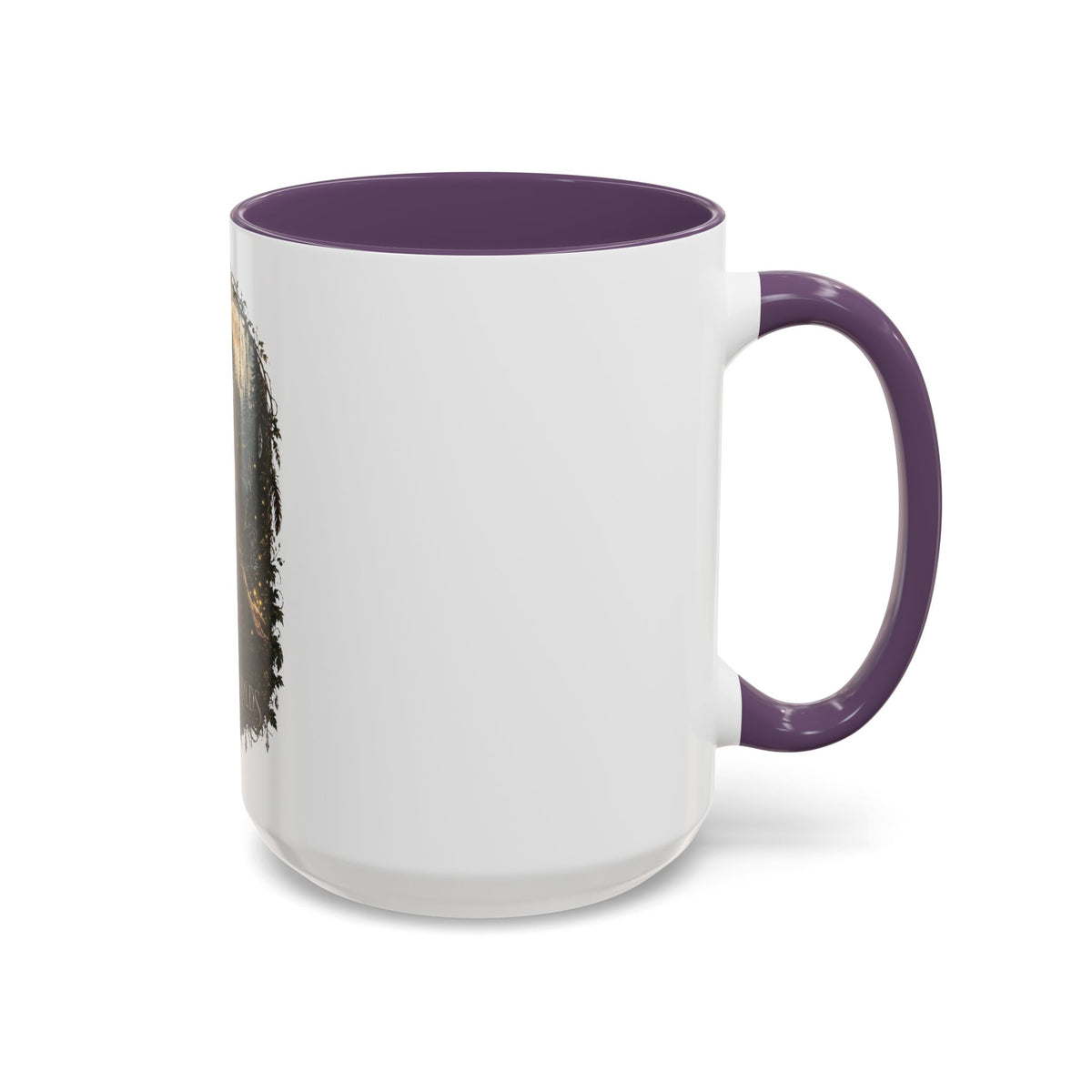Between Worlds Accent Coffee Mug — Gothic Fantasy Witch Illustration (11/15oz)