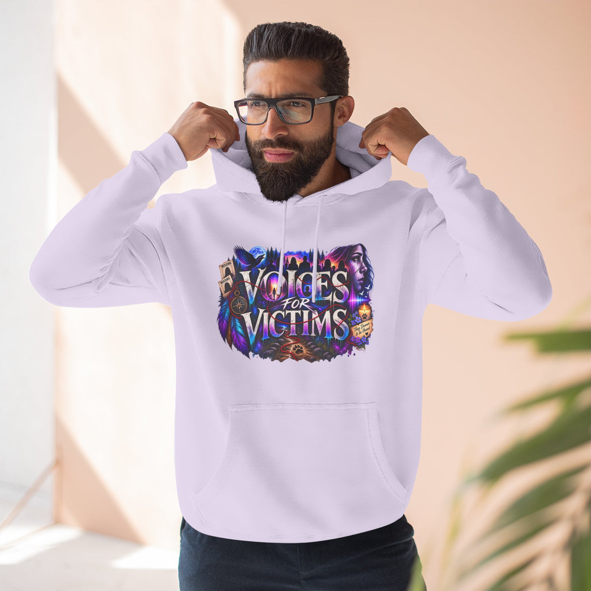 Voices for Victims Graphic Hoodie — Support & Awareness Pullover