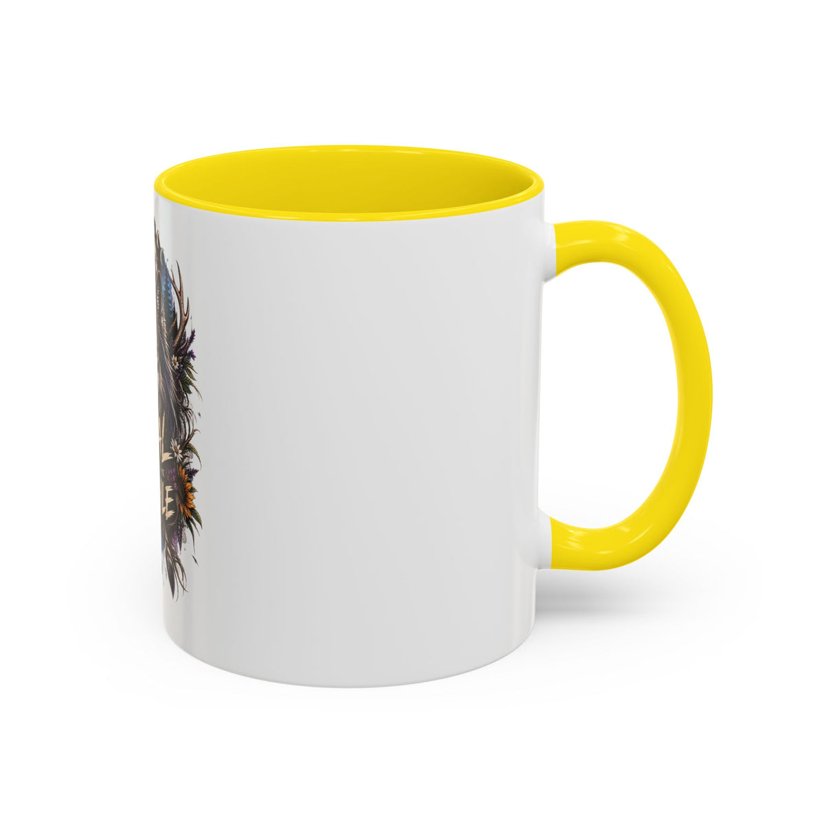 Feral Not Fragile Wolf Accent Coffee Mug (11oz & 15oz)