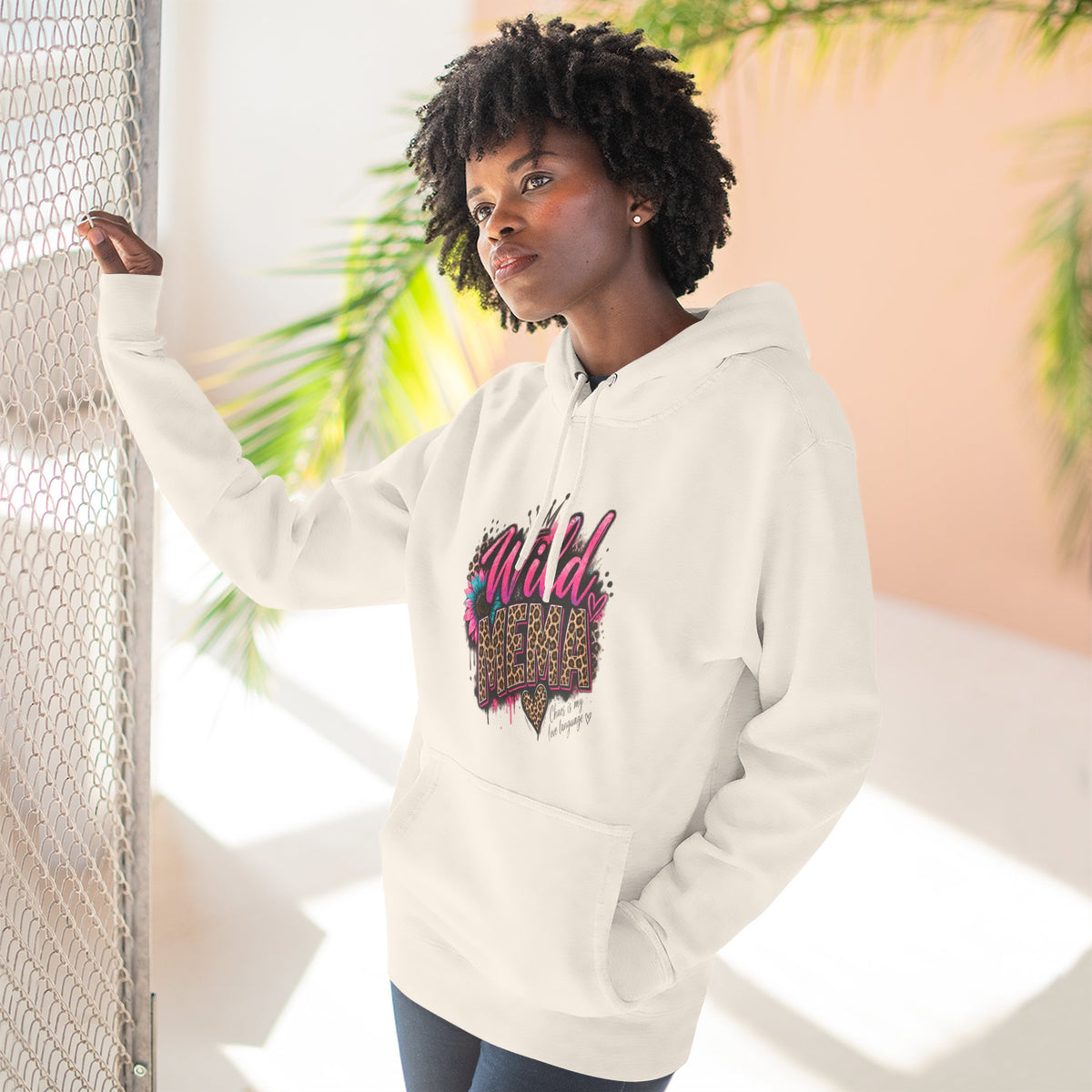 Wild Heart MEMA Leopard Print Hoodie — Women’s Trendy Graphic Pullover