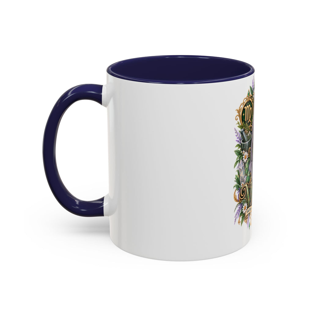Virgo Russian Blue Cat Accent Coffee Mug — Zodiac Astrology Horoscope Gift (11/15 oz)