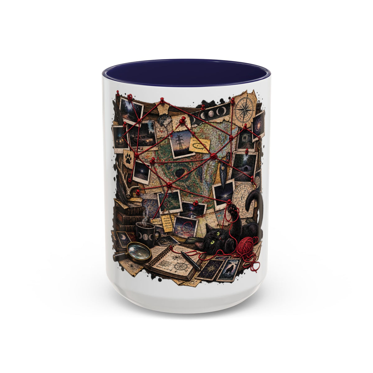 Conspiracy Board Coffee Mug — Detective Mystery Map Design (11/15oz)