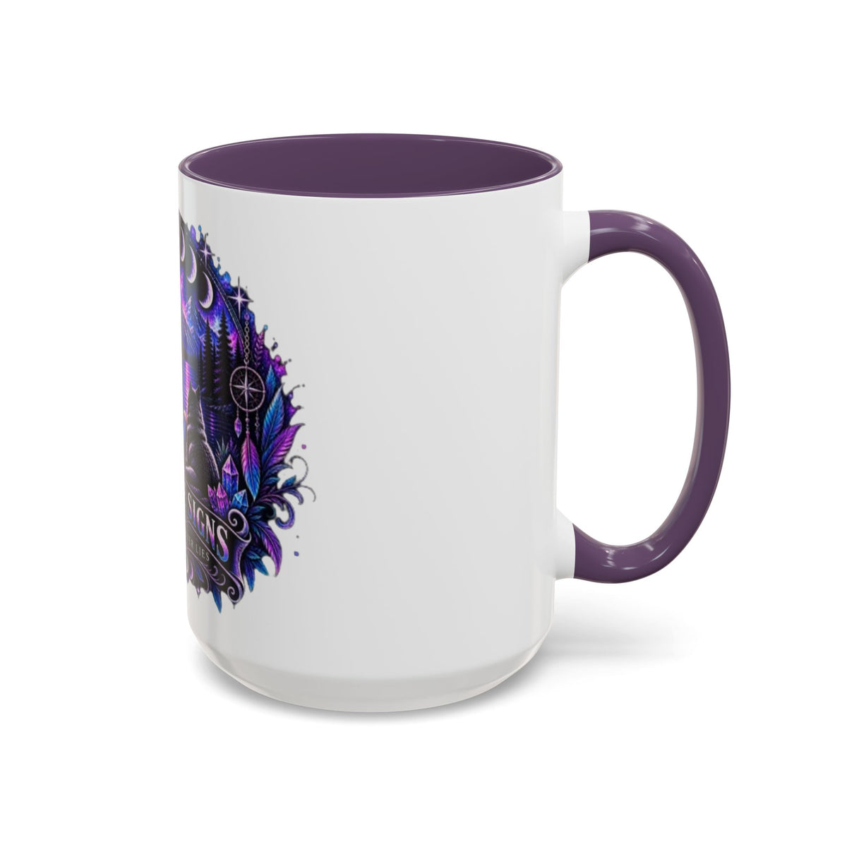 Mystic Moon Coffee Mug — "Trust the Signs" Night Sky Design