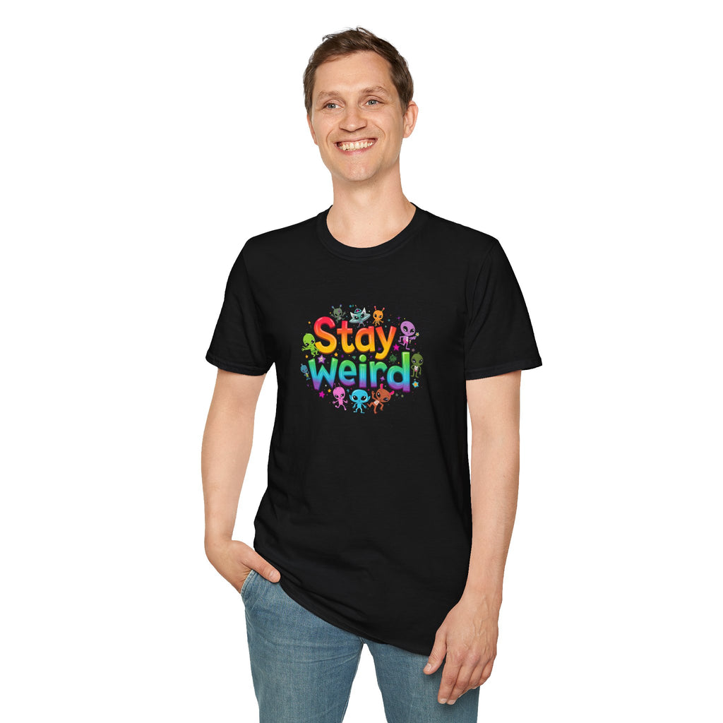 Stay Weird T-Shirt — Colorful Cute Alien Graphic Tee