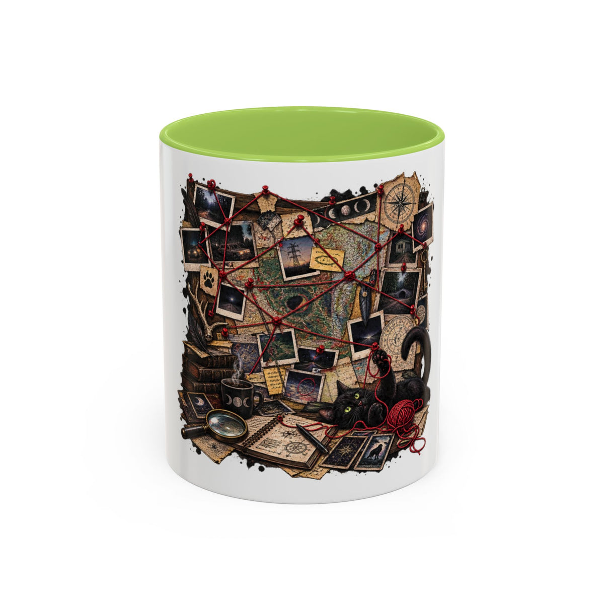 Conspiracy Board Coffee Mug — Detective Mystery Map Design (11/15oz)