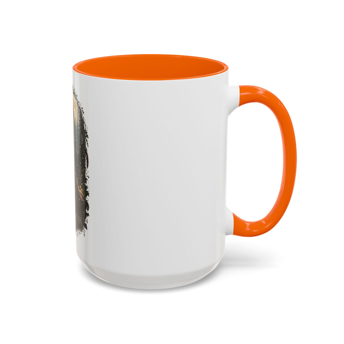 Between Worlds Accent Coffee Mug — Gothic Fantasy Witch Illustration (11/15oz)