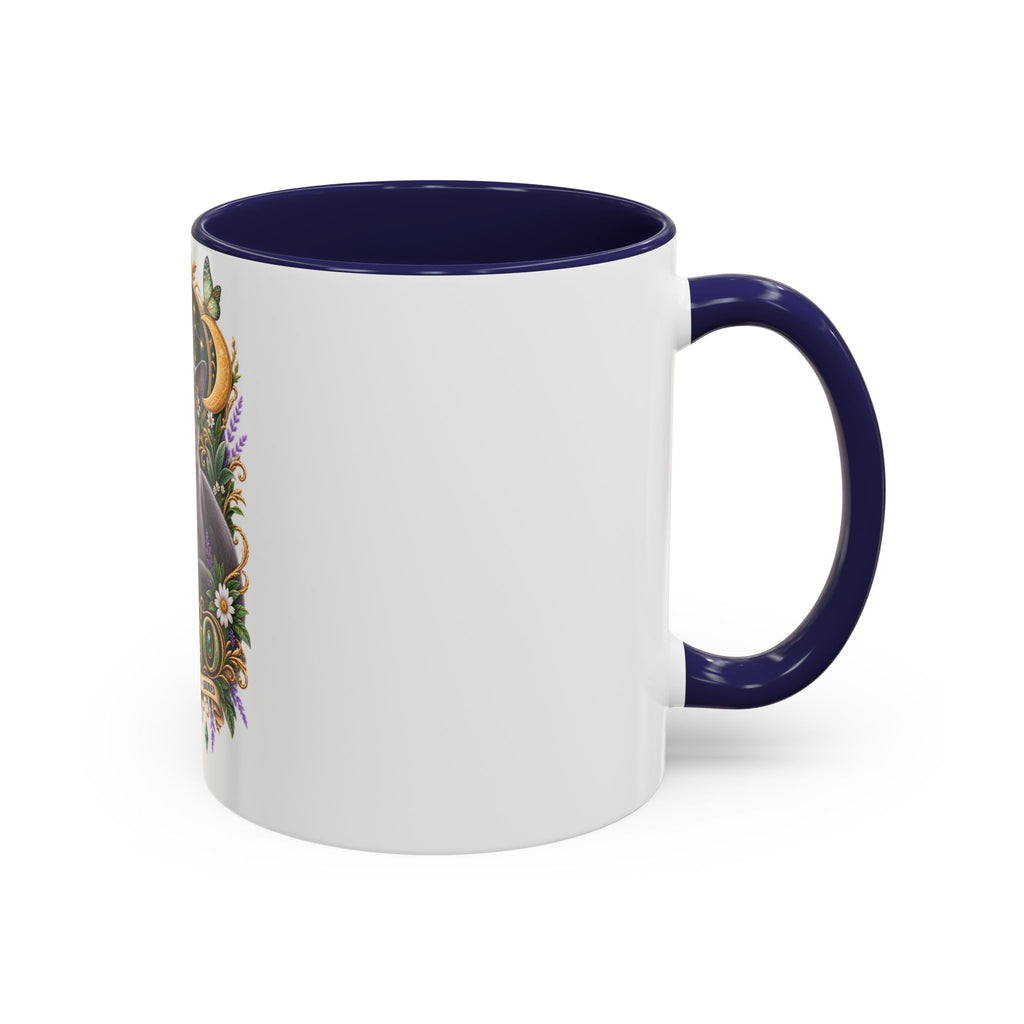 Virgo Russian Blue Cat Accent Coffee Mug — Zodiac Astrology Horoscope Gift (11/15 oz)