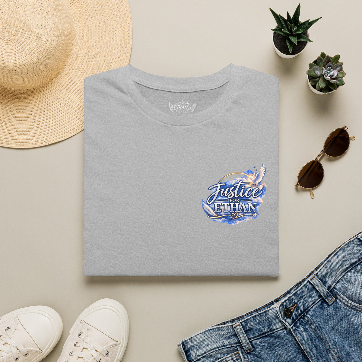 T-Shirt — "Justice for Ethan" " Your story still matters" Memorial Tee ( Angel Wing Edition)