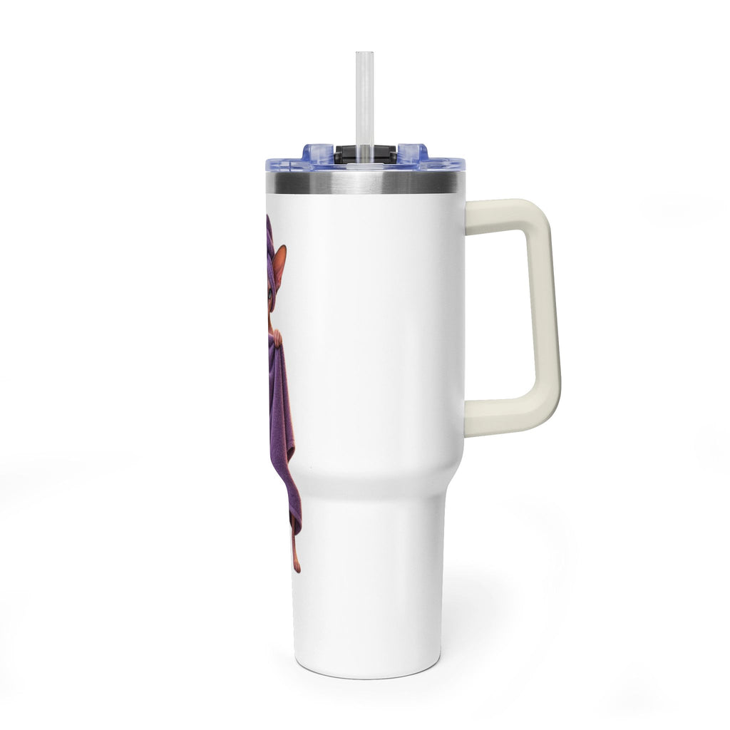 40oz Sphinx Cat Spa Tumbler — Sphynx With Towel Insulated Travel Mug