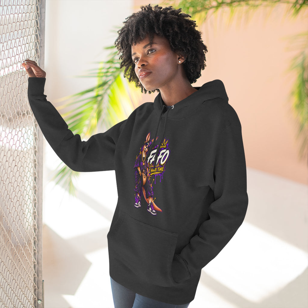 Streetstyle Kangaroo Graphic Hoodie — "FAFO" Retro Character Pullover