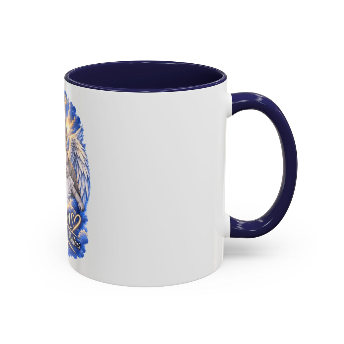Memorial Coffee Mug — Personalized "Ethan  Your Story Still Matters" Angel Wings Tribute