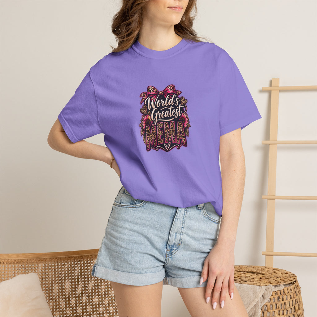 T-Shirt — "World's Greatest Mama" Floral Graphic Tee