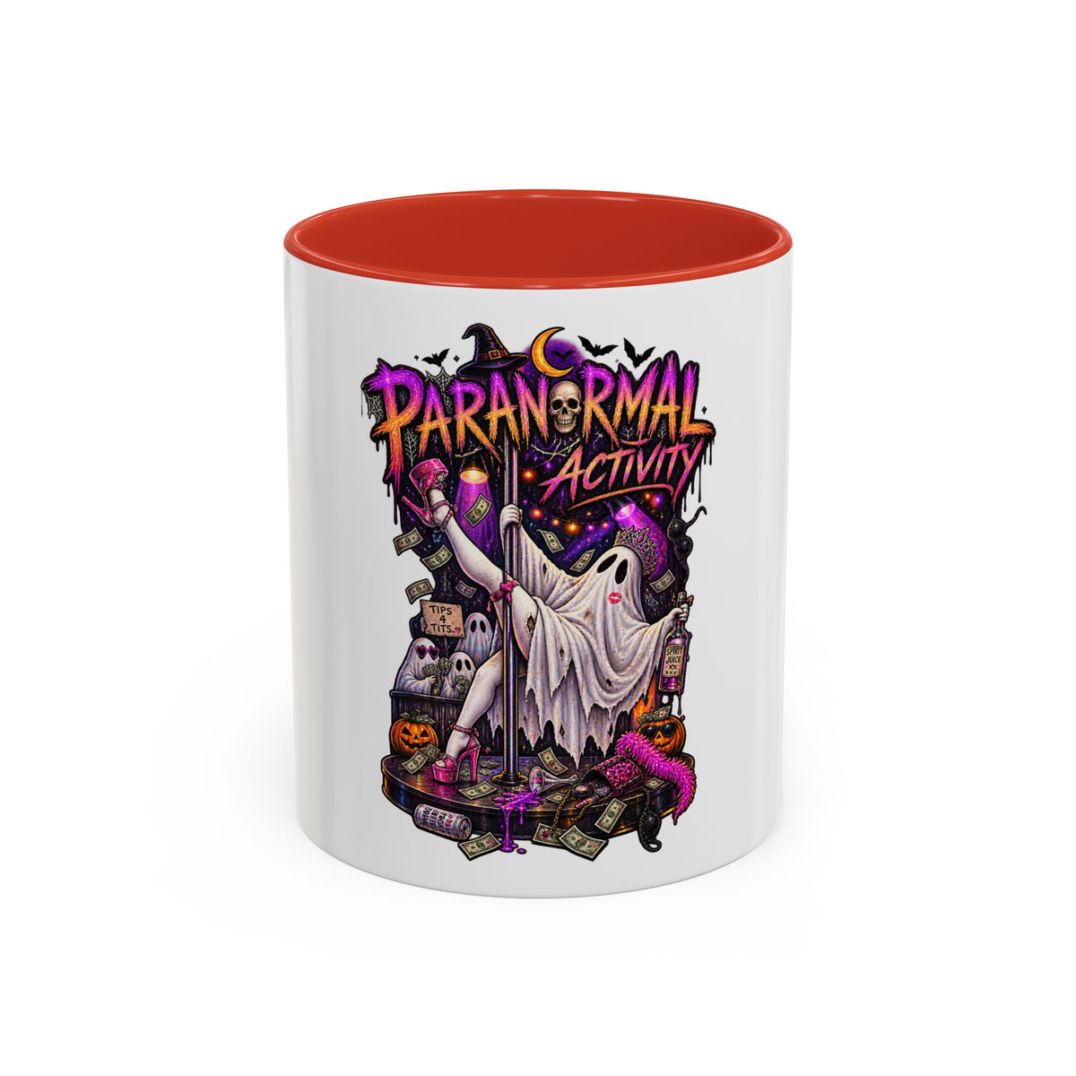 Coffee Mug — 'Paranormal Activity' Ghost Pole Dancing Halloween Accent Mug (11/15oz)