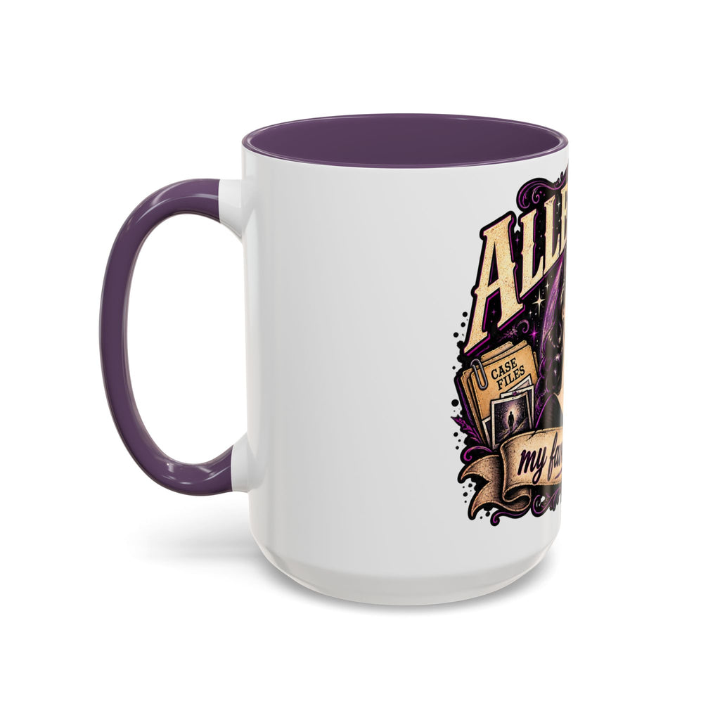 Allegedly Coffee Mug — Retro Pinup Mystery Design