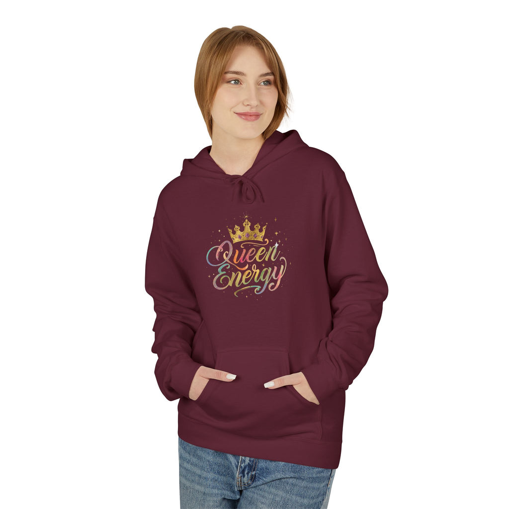 Queen Energy Hoodie – Pastel Script Crown Sweatshirt Classic