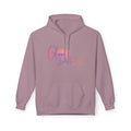 Glow Different Hoodie — Pastel Brush Script Inspirational Pullover