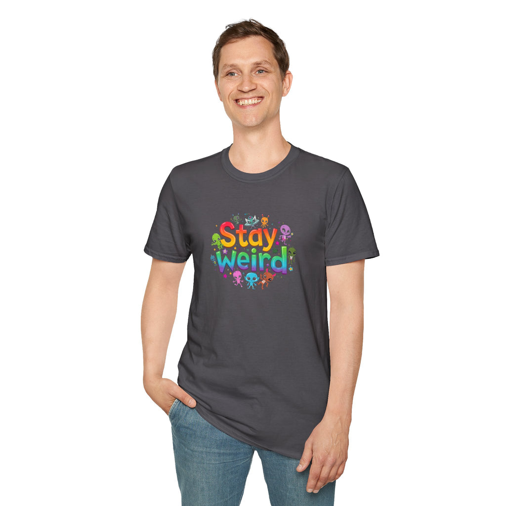 Stay Weird T-Shirt — Colorful Cute Alien Graphic Tee