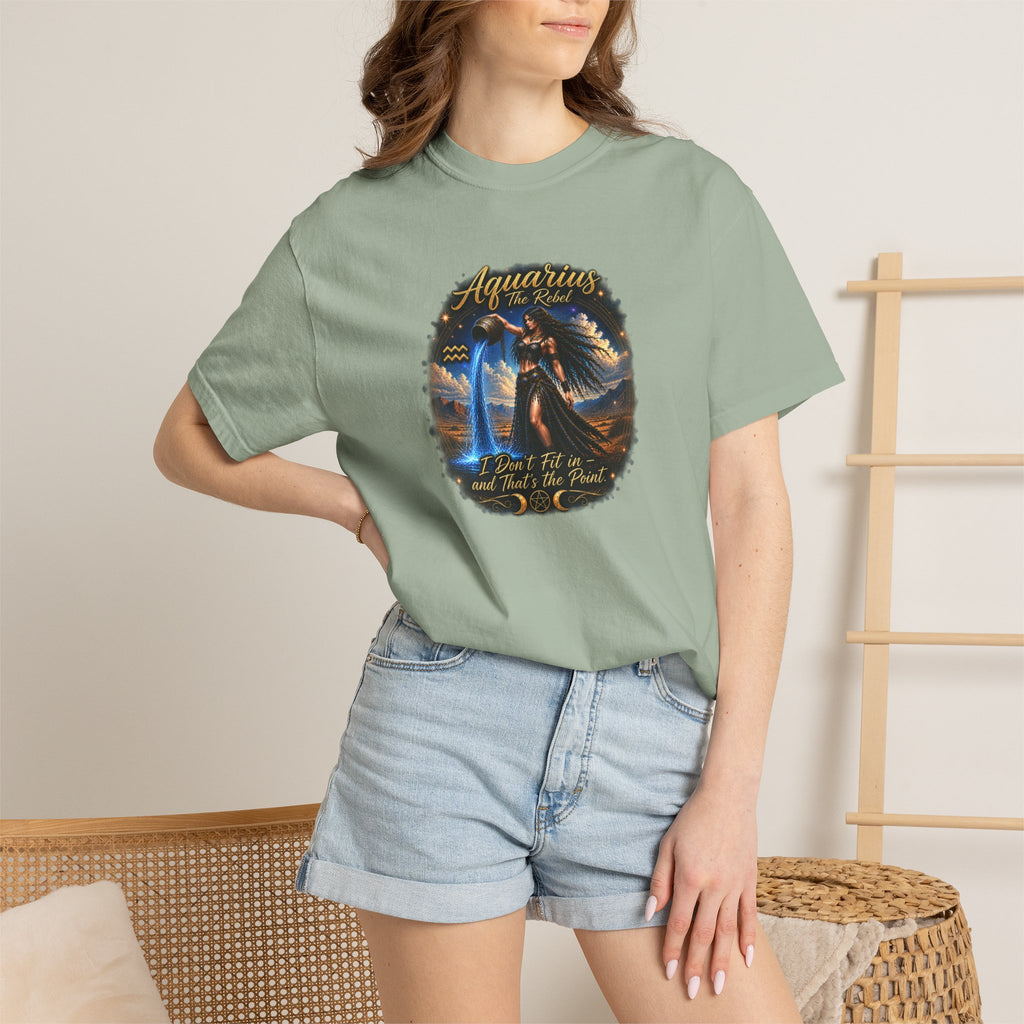 Aquarius "The Rebel" Zodiac T-Shirt – Water Bearer Astrology Tee Zodiac Sign