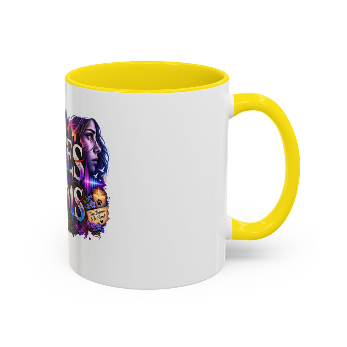 Voices for Victims Accent Coffee Mug – Advocacy & Support Ceramic Mug (11/15oz)