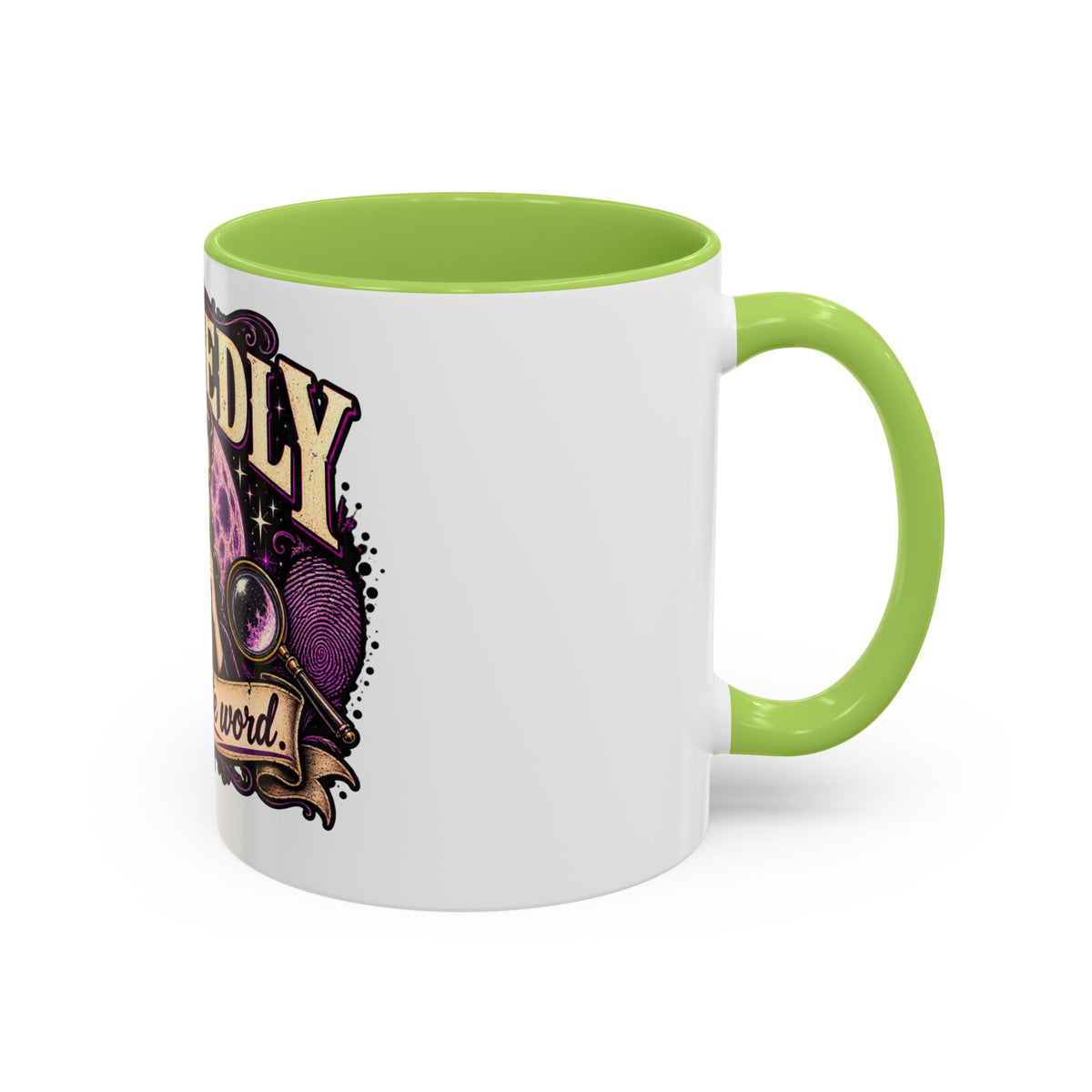 Allegedly Coffee Mug — Retro Pinup Mystery Design