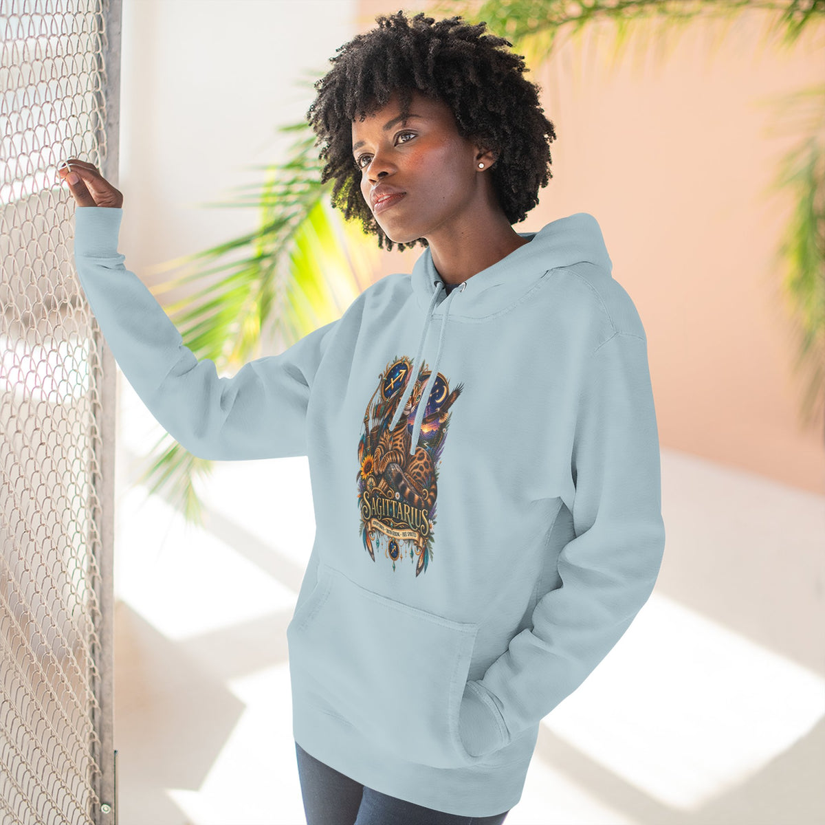 Sagittarius Bengal Zodiac Hoodie — Celestial Archer Constellation Graphic