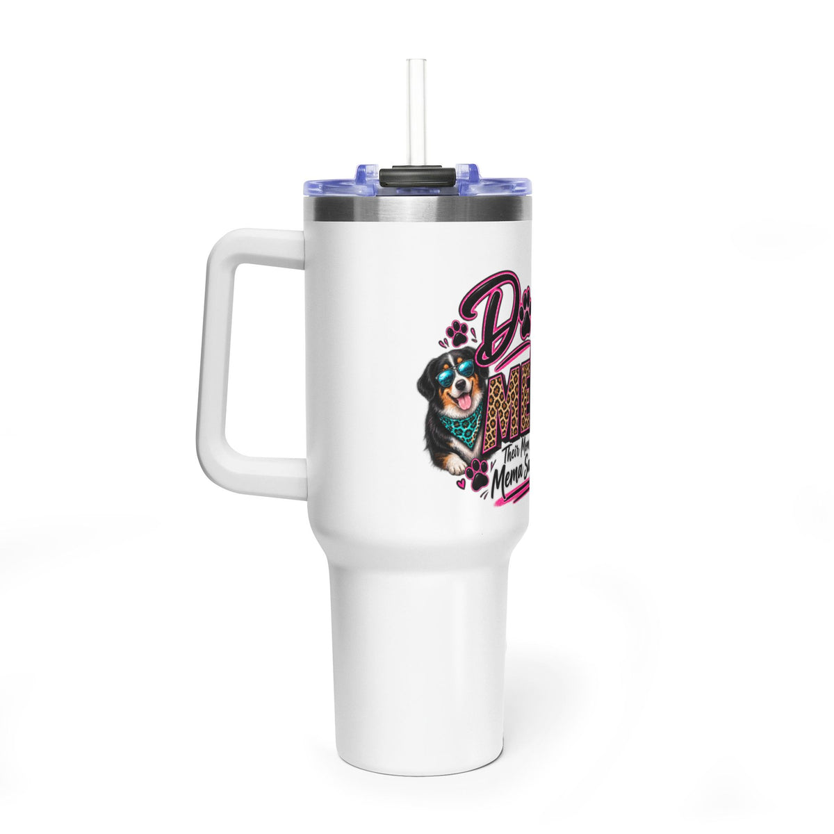Dog Mama 40oz Vacuum Tumbler – Insulated Travel Mug for Dog Lovers