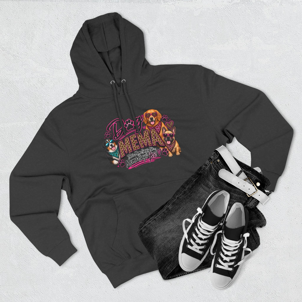 Dog Mema Hoodie — Cute Paw Print Graphic Pullover for Grandma Dog lovers