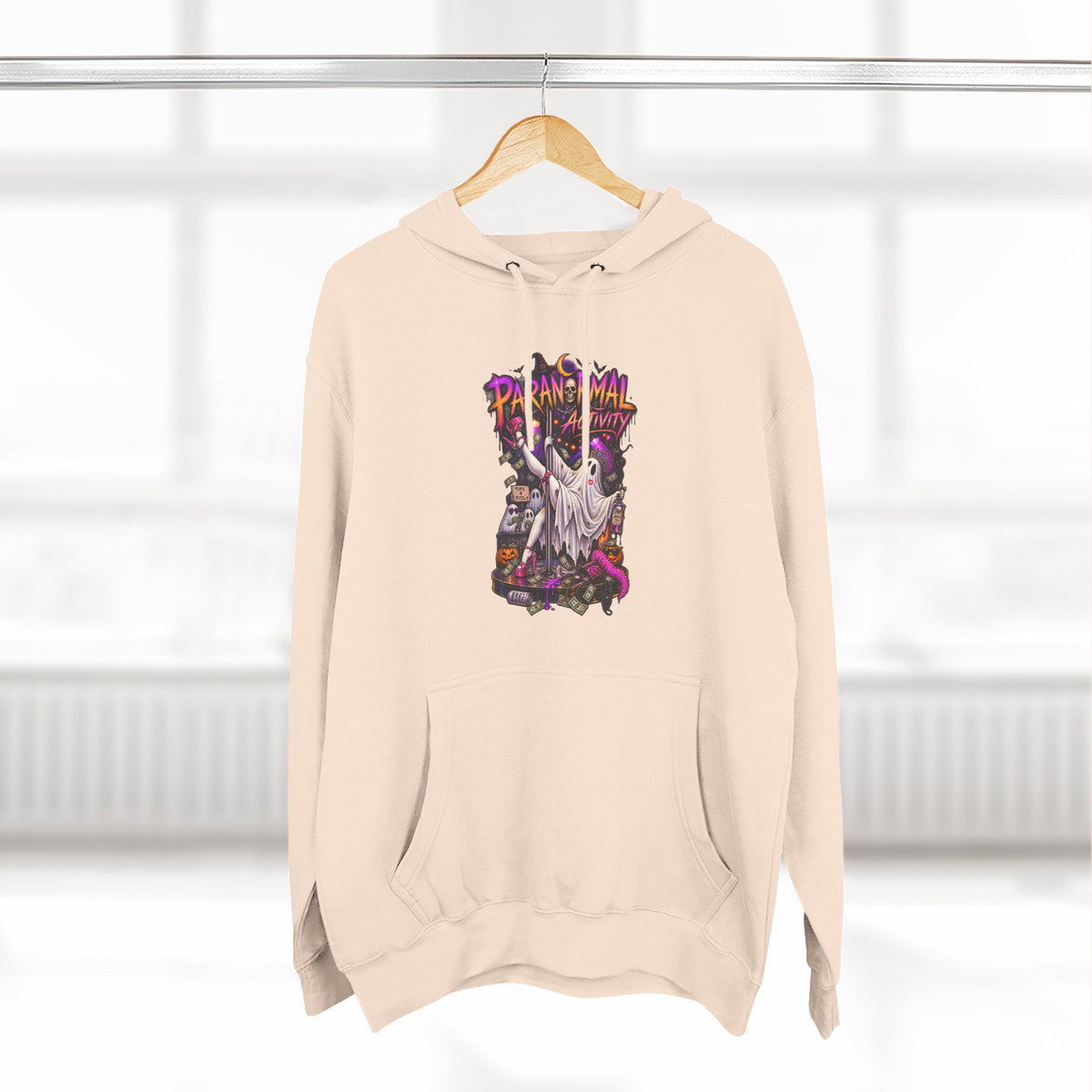 Paranormal Activity Ghost Pole Dancing — Retro Halloween Graphic Pullover