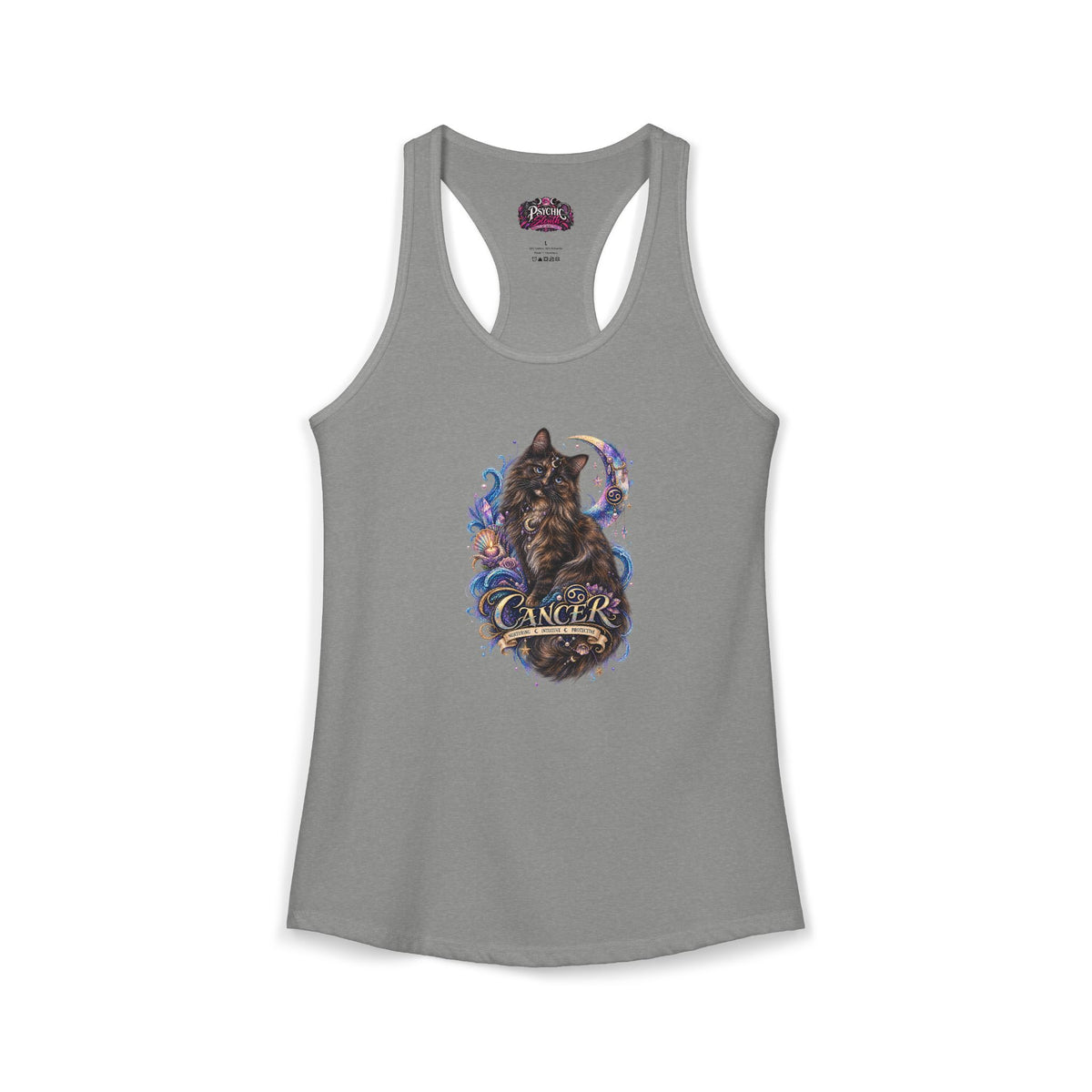 Cancer Zodiac Tortoiseshell Cat  Tank- Celestial Astrology Cat Lover Tank