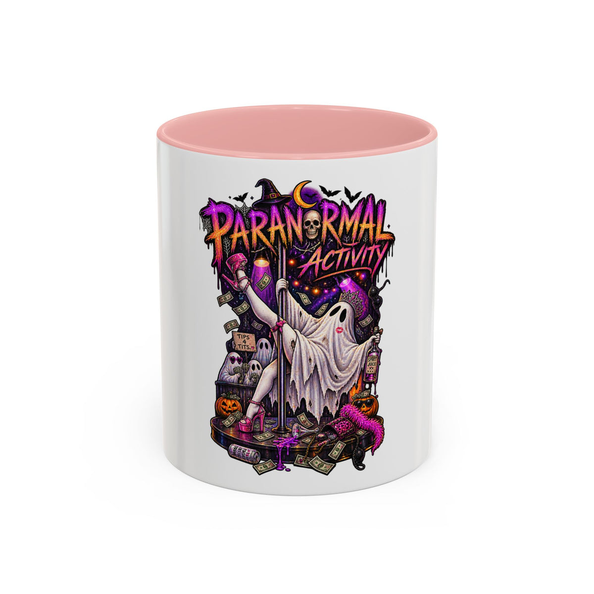 Coffee Mug — 'Paranormal Activity' Ghost Pole Dancing Halloween Accent Mug (11/15oz)