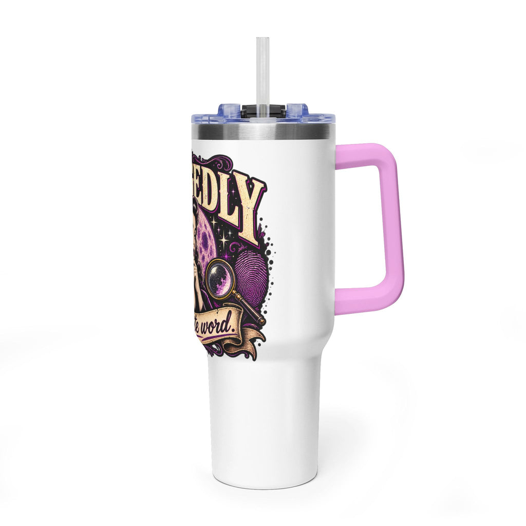 40oz Vacuum Tumbler - "Allegedly" Retro Detective Graphic