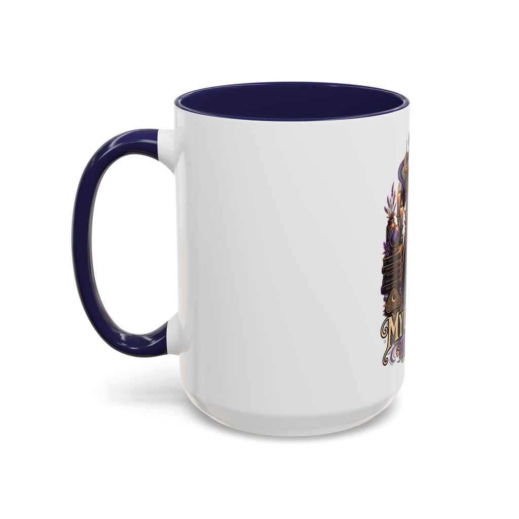 My Cat Sees Them Too Accent Coffee Mug – Halloween Cat & Ghost 11/15oz