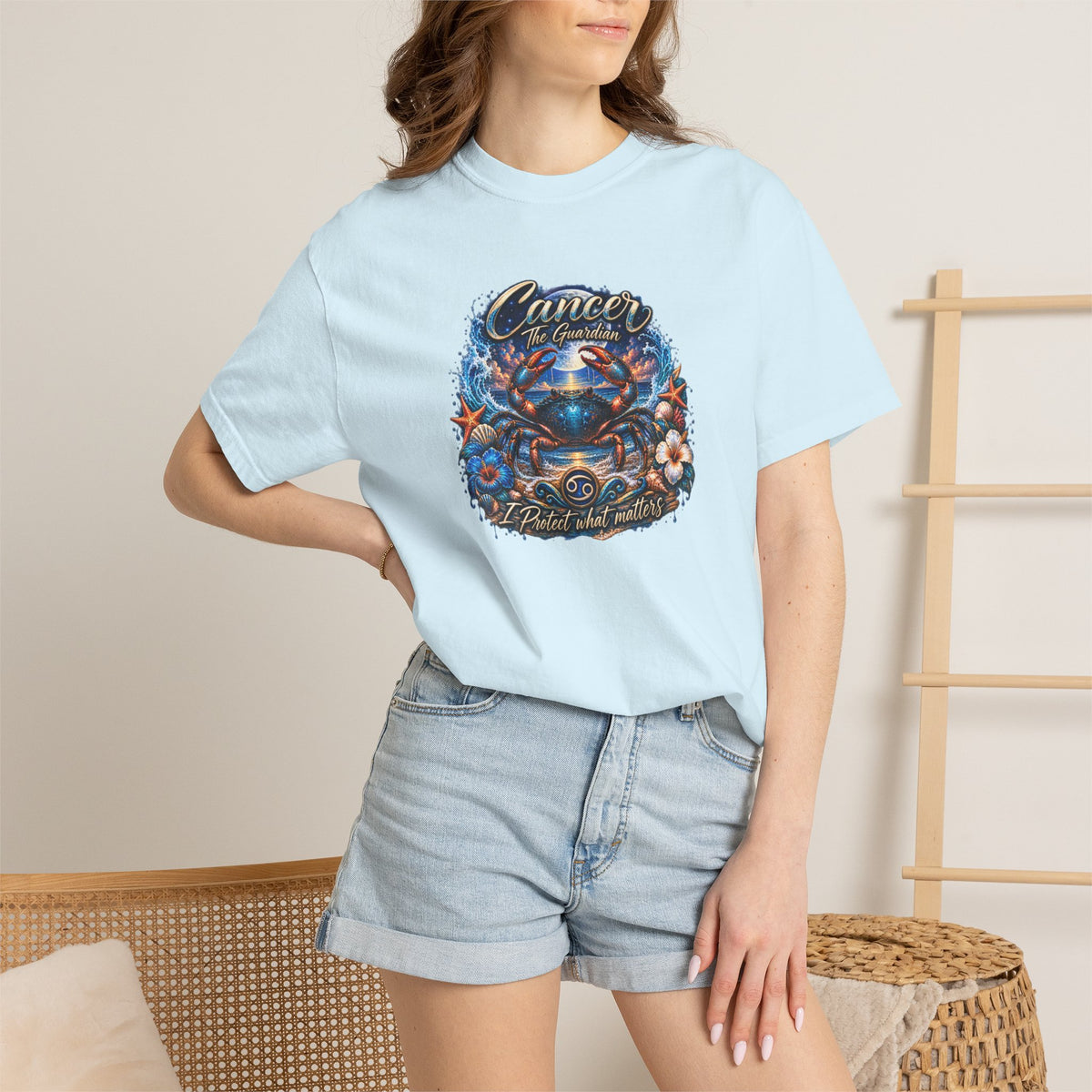 Cancer The Guardian Zodiac Tee- Born Devoted
