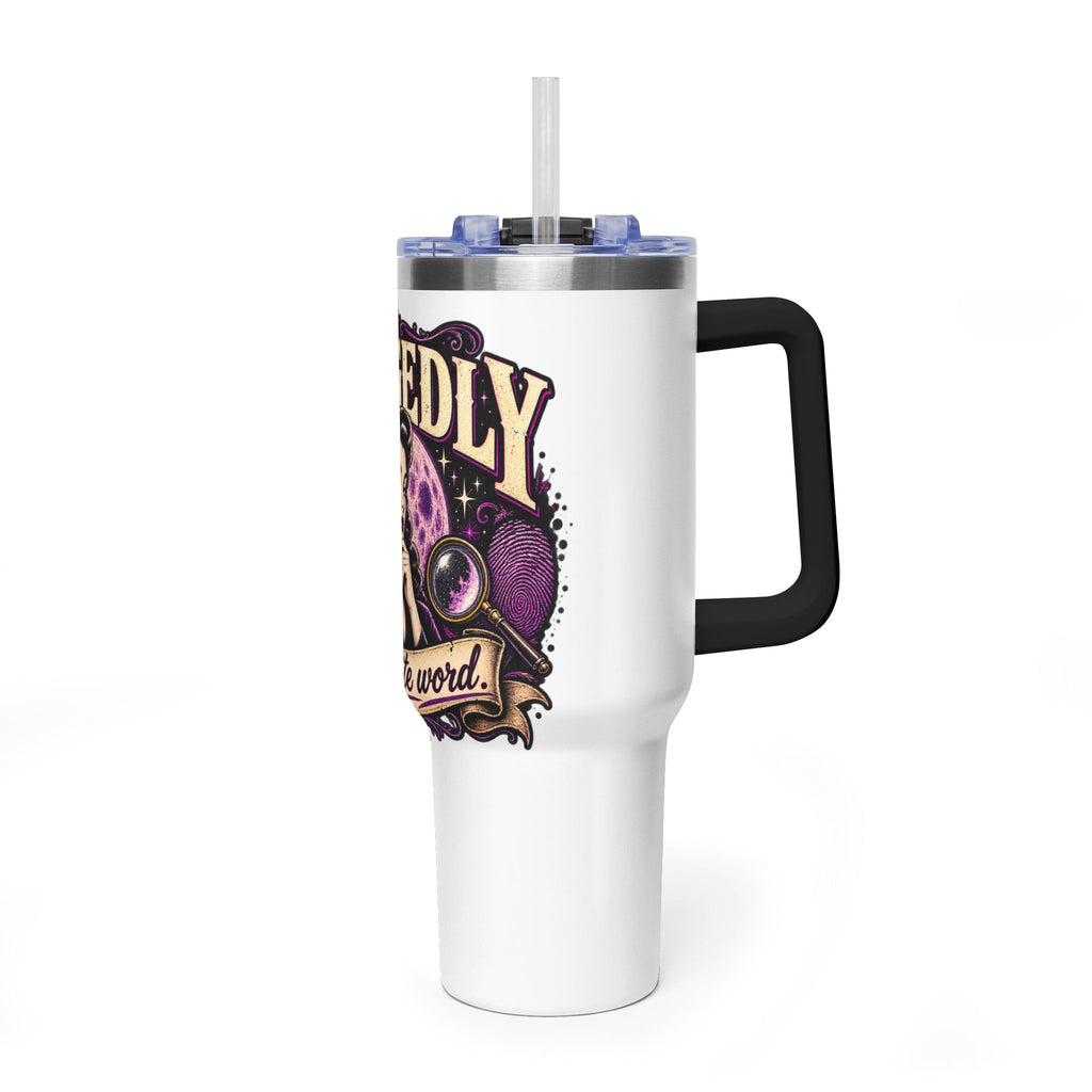 40oz Vacuum Tumbler - "Allegedly" Retro Detective Graphic