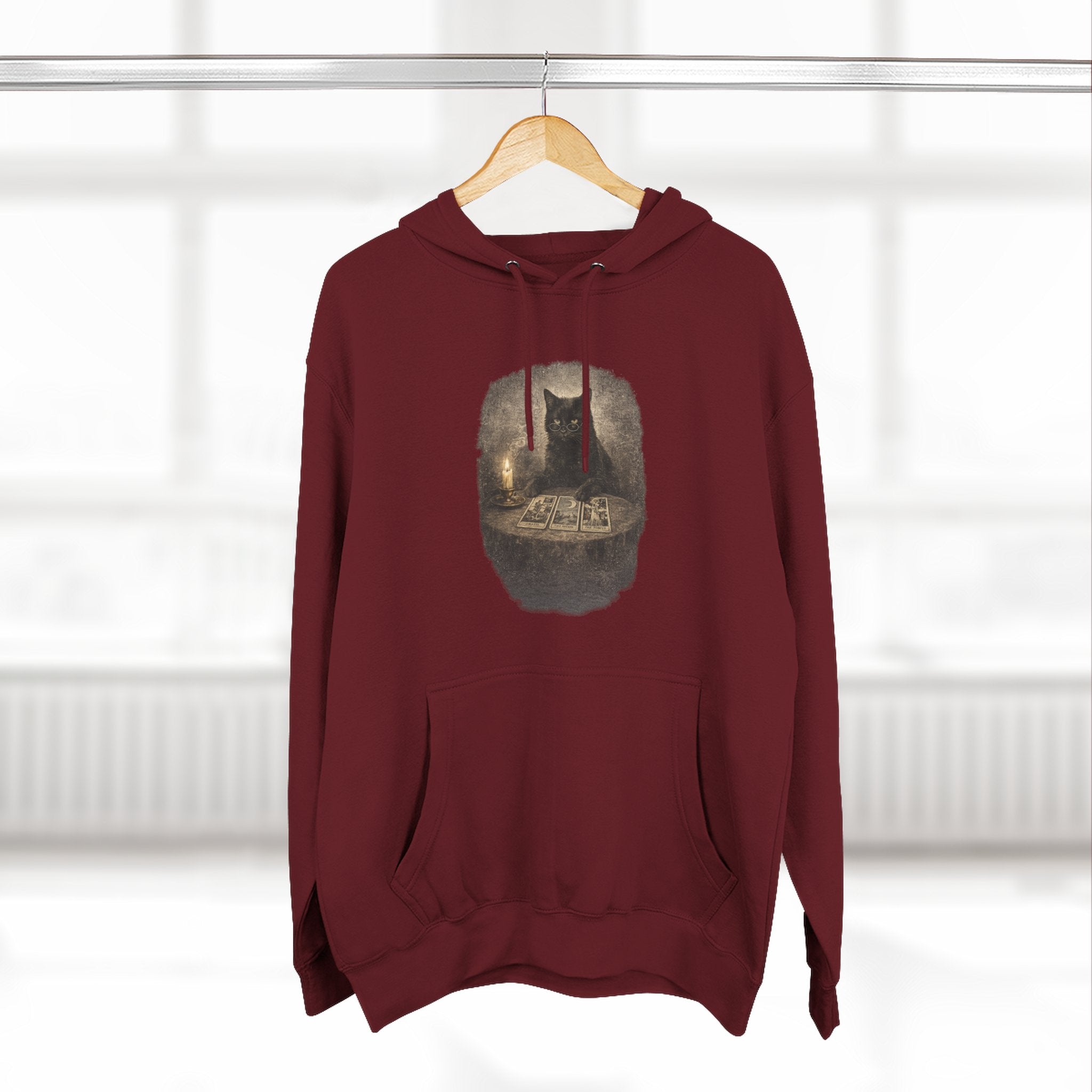 Tarot Black Cat Pull Over Hoodie
