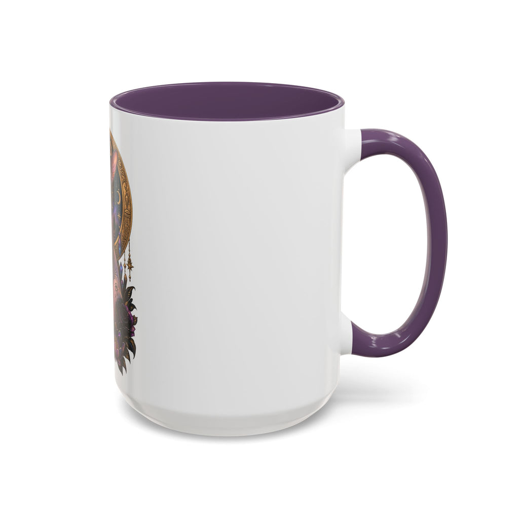 Mystic Sphynx Cat Coffee Mug — Magical Moon & Floral Accent (11/15 oz)