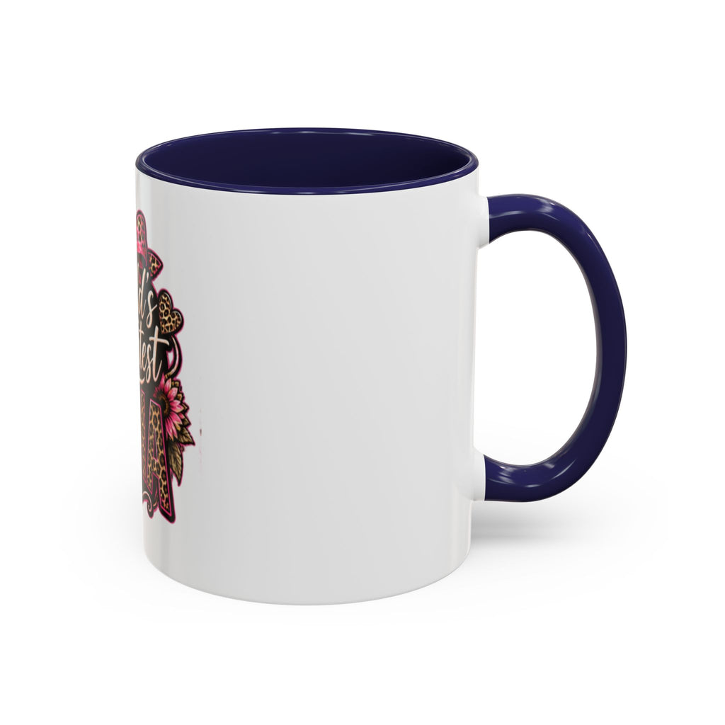 World's Greatest Mema Accent Coffee Mug – Leopard Pink Bow Gift for Grandma (11/15 oz)