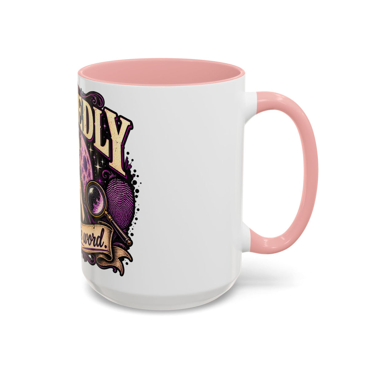 Allegedly Coffee Mug — Retro Pinup Mystery Design