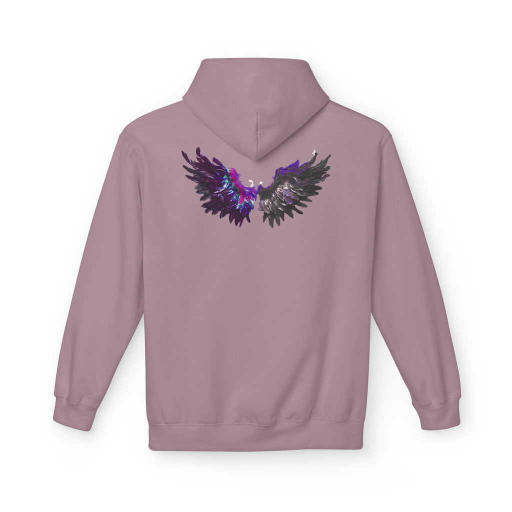 Free Spirit Hoodie — Purple Galaxy Wing Graphic Pullover