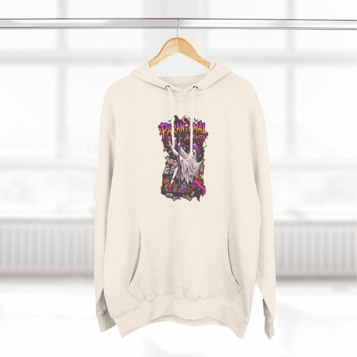 Paranormal Activity Ghost Pole Dancing — Retro Halloween Graphic Pullover