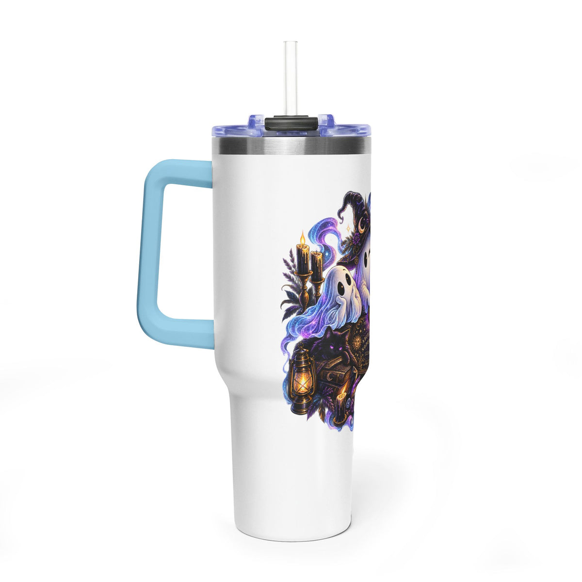 Ghost Crew 40oz Thermal Tumbler — Cute Halloween Ghosts Design