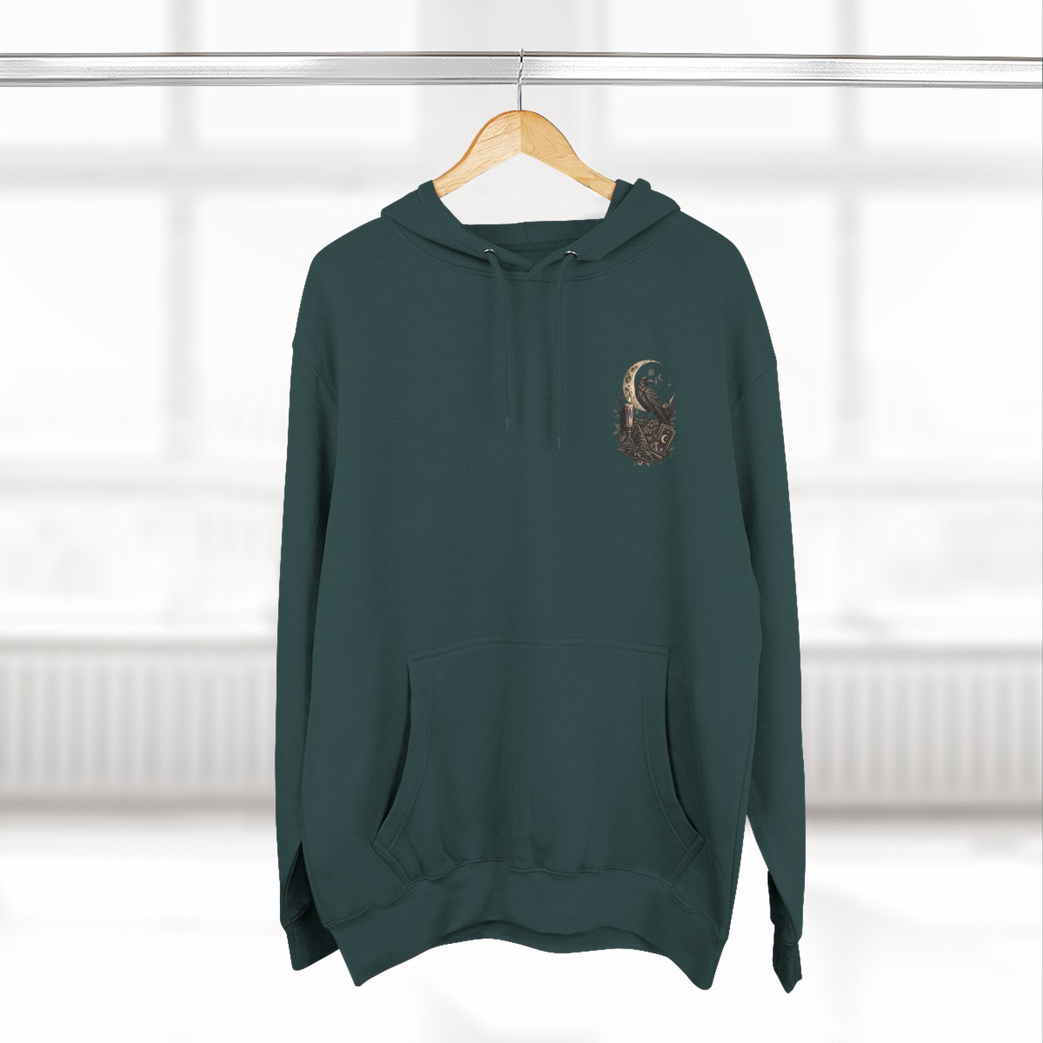 Witchy Trio Graphic Hoodie – 'Girls Will Be Girls' Vintage Moonback Sweatshirt