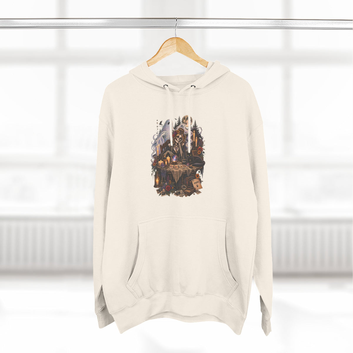 Skeleton, Cat and Ghost Tarot Seance- Paranormal Tees
