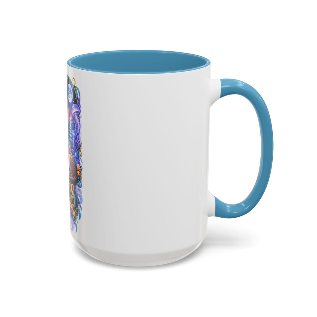 Pisces Devon Rex Cat Accent Coffee Mug — Zodiac Astrology Ceramic Mug (11/15oz)